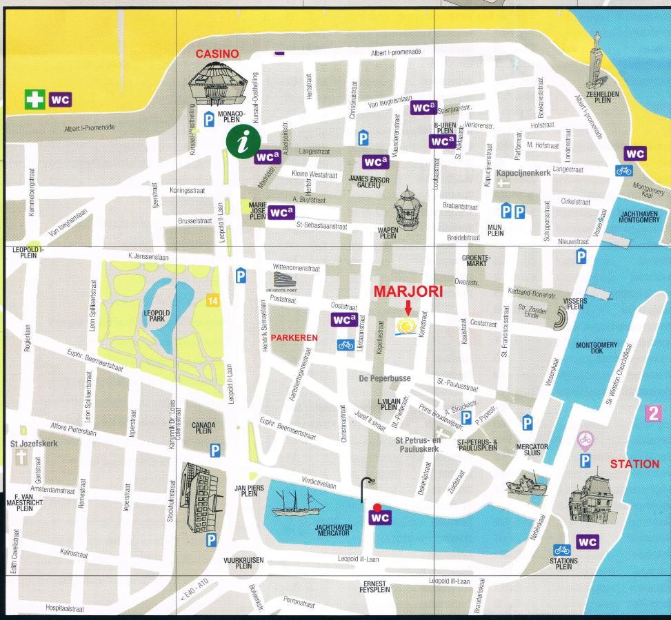 Marjori Oostende Met Gratis Parkeerplaats Екстер'єр фото